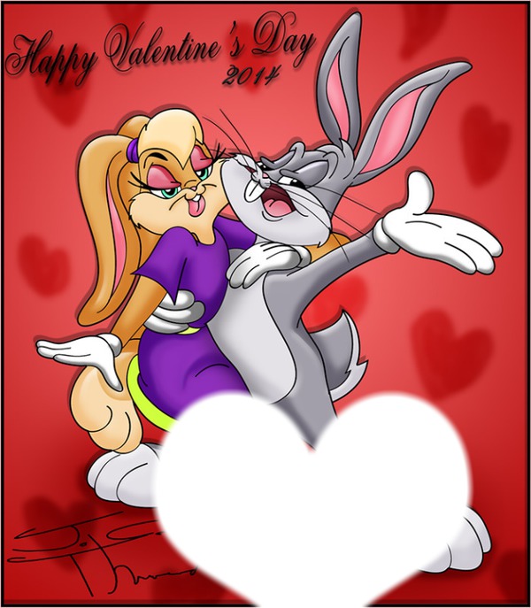 Lola Bunny end Bugs Bunny Love Fotomontaż