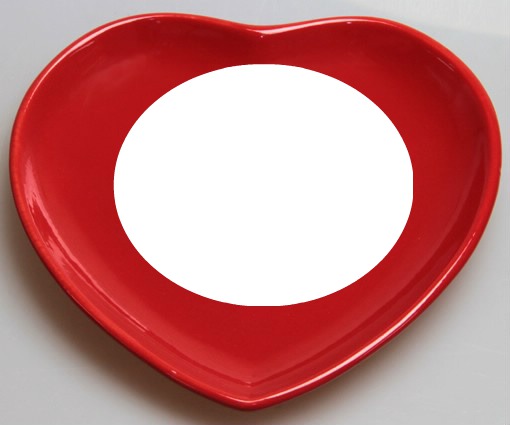 assiette rouge Photo frame effect