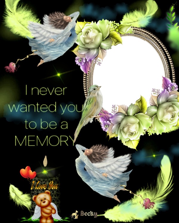 I NEVER WANTED YOU TO BE A MEMORY Fotomontage