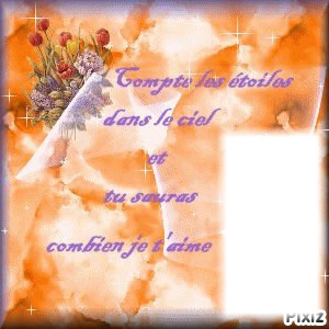 texte amour Photo frame effect