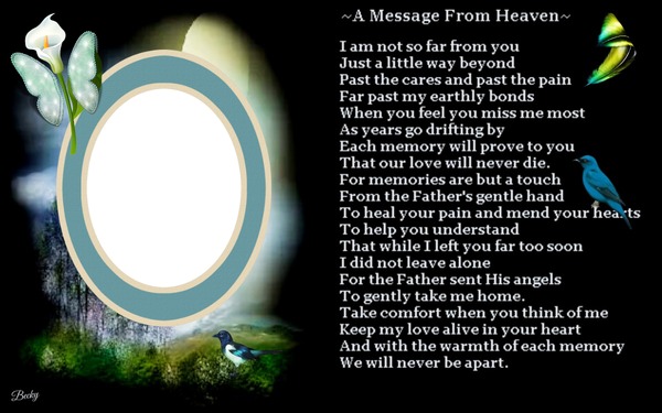 a message from heaven Photo frame effect