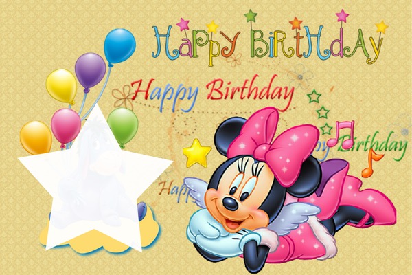 minnie anniversaire Fotomontagem