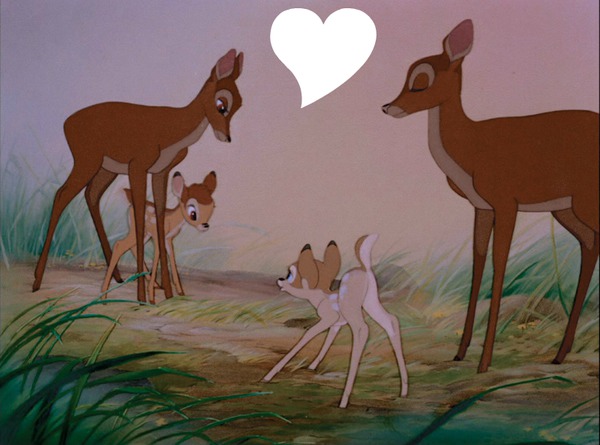 bambi, Féline et leurs mamans Photo frame effect