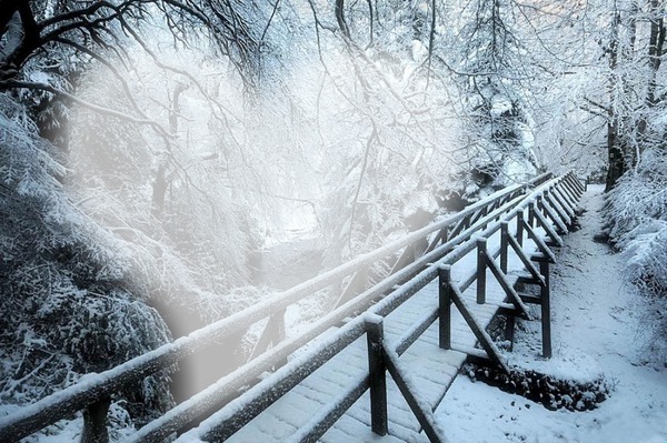 pont de neige Montaje fotografico