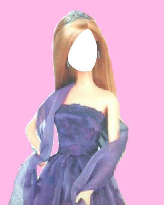 Barbie Purple Dress 1 Photo frame effect
