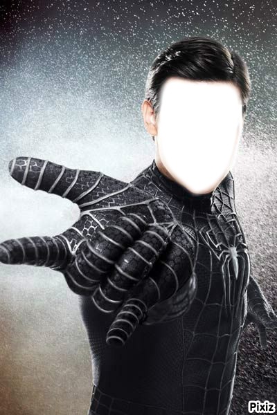 Spiderman black Fotomontasje