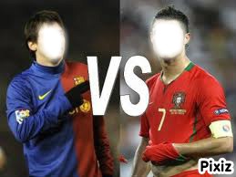 Lionel messi vs Cristiano Ronaldo Fotomontáž
