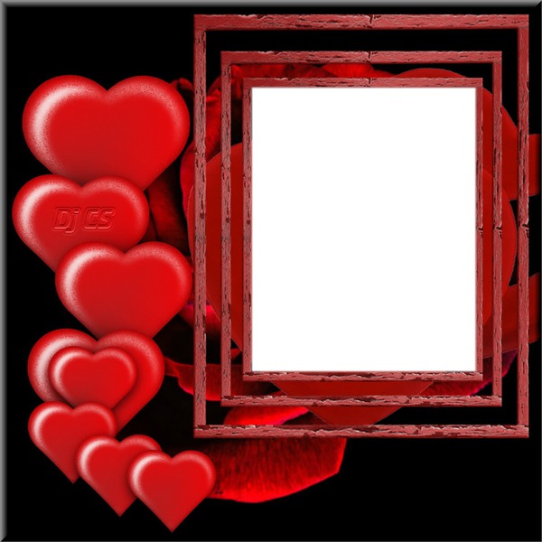 Dj CS Love frame Hearts Fotomontáž