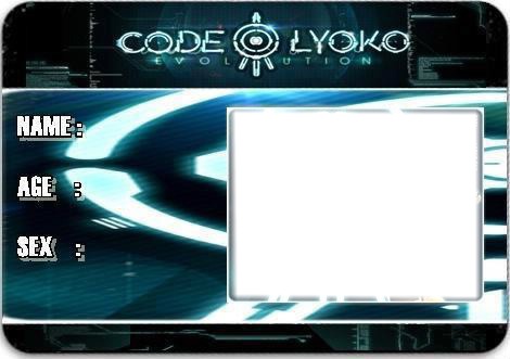 Code Lyoko ID Card Fotomontáž