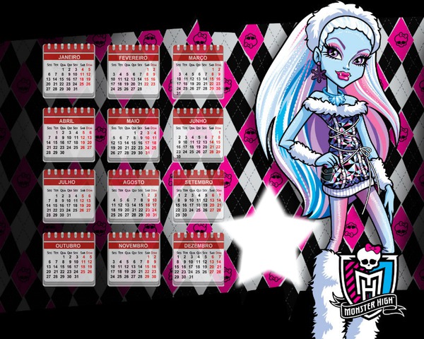 Monster High Calendário 2014 フォトモンタージュ