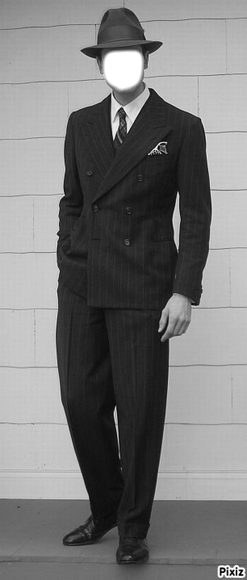 man suit Photo frame effect
