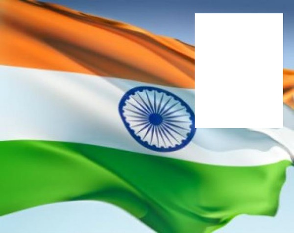 India flag フォトモンタージュ
