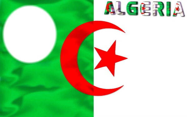 Cadre Drapeau De L'Algérie<3 Montaje fotografico