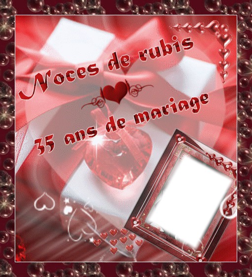 35 ans mariage Photo frame effect
