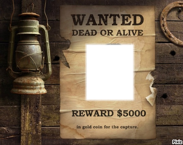 wanted, rehecher Montage photo