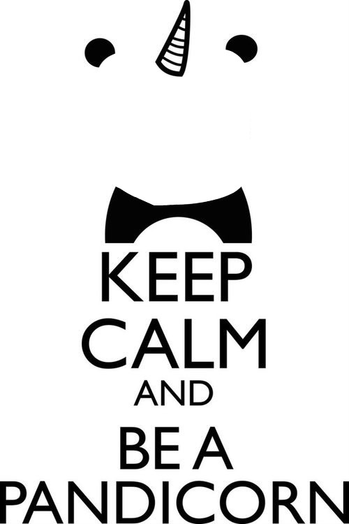 Keep calm and be a pandicorn Фотомонтаж