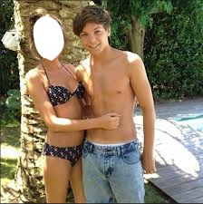 Louis és barátnője Photomontage