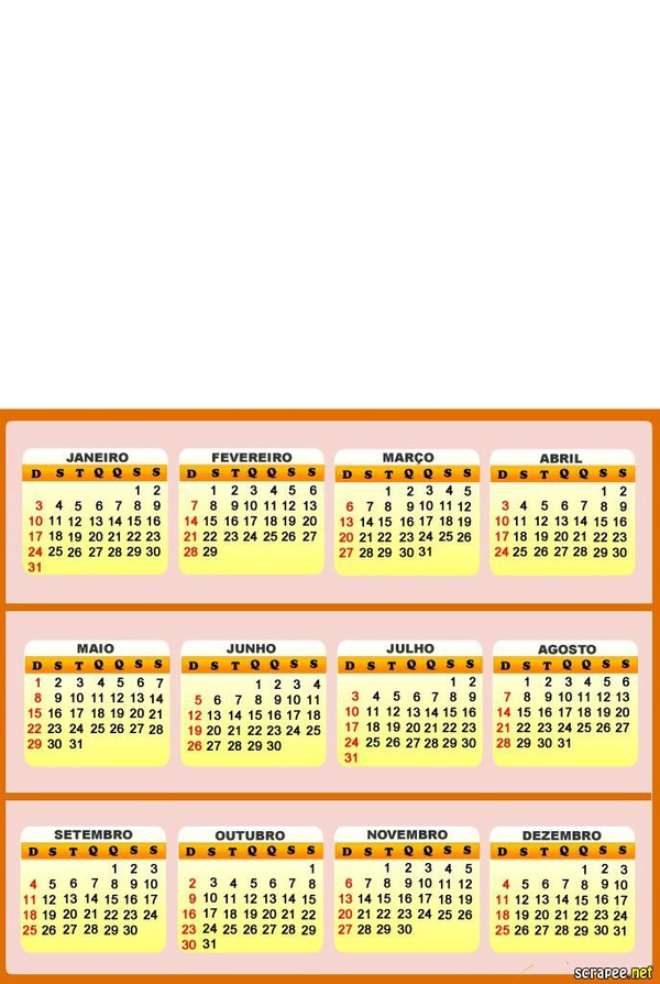 Calendario Fotomontagem