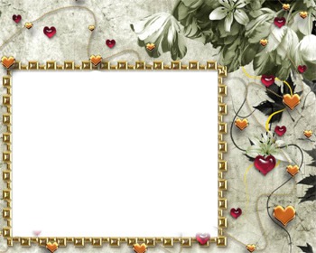 Luv_Flowers & Hearts frame Valokuvamontaasi