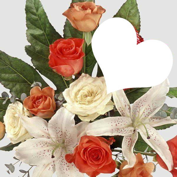 Mi corazon con rosas Fotomontage