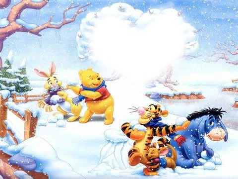 winnie the pooh Christmas Φωτομοντάζ