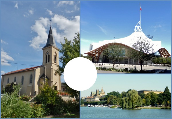 Carte postale de Metz Fotomontage