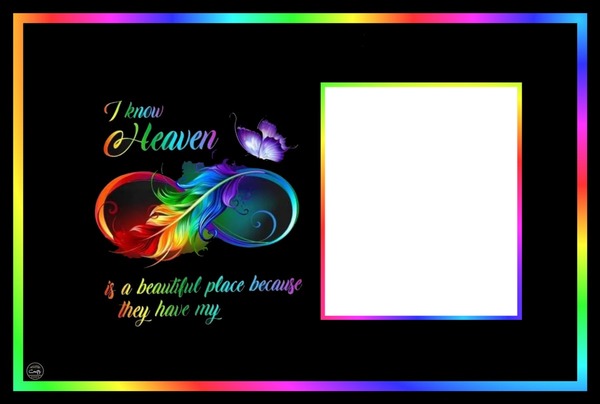 i know heaven is beautiful Photo frame effect