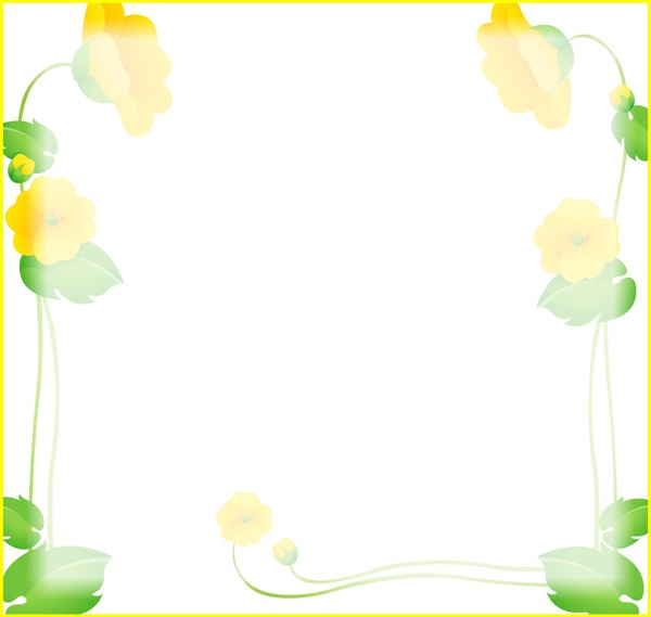 cadre fleurs jaune Φωτομοντάζ