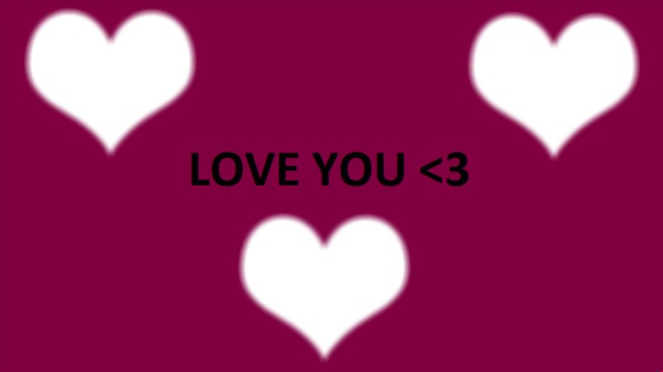 love you (3 cadres) Montage photo
