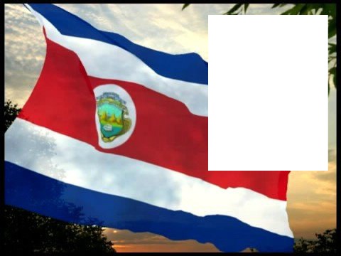 Costa Rica flag Photomontage