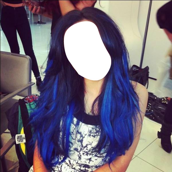 cheveux bleu Fotomontāža