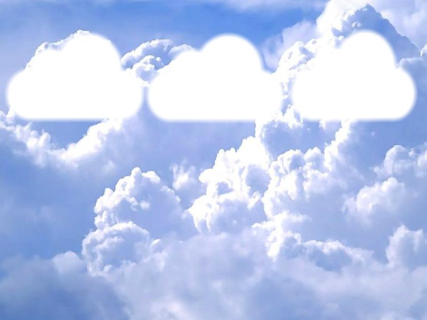 3 nuages Photomontage