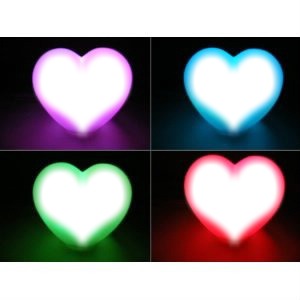 4 coeurs multicolores Photo frame effect