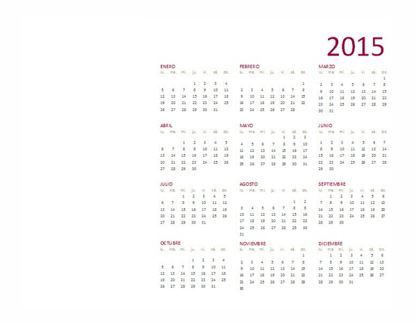 calendario 2015 Fotomontāža