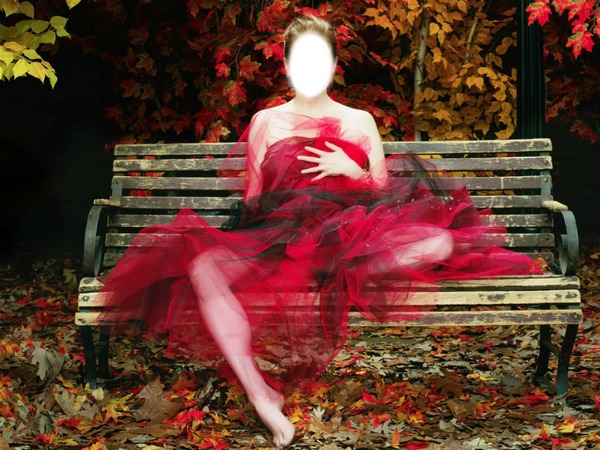 robe rouge Фотомонтаж