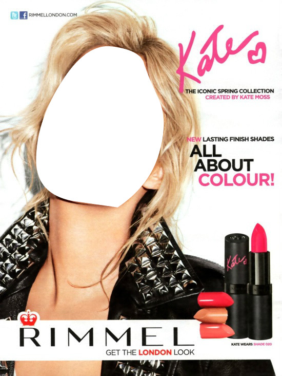 Rimmel Kate Moss Lipstick Advertising Fotomontaža