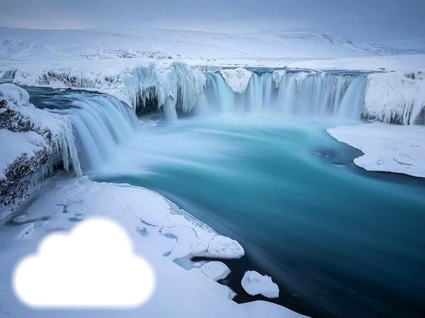 cascade glaciale Fotomontasje