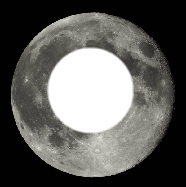 Le visage dans la lune Φωτομοντάζ