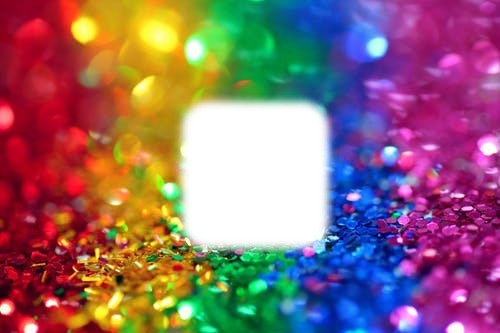 confetti rainbow Fotomontasje