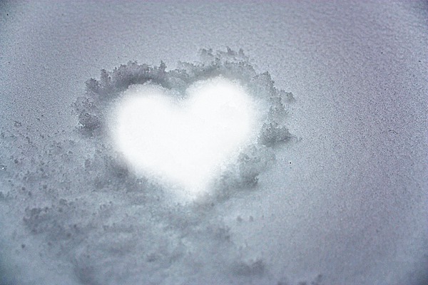 Herz im Schnee Фотомонтаж