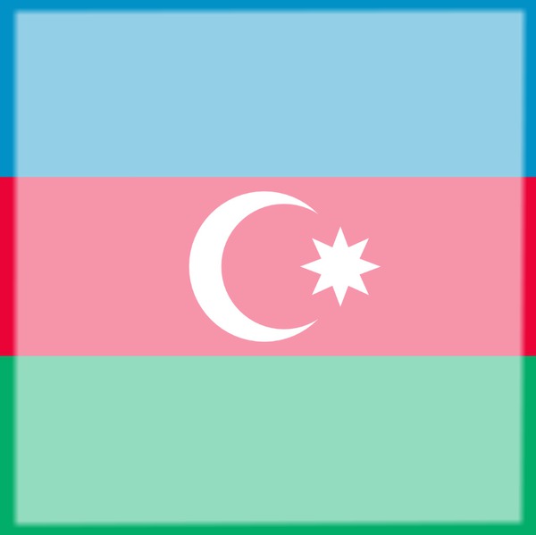 Azerbeycan bayrak Photo frame effect