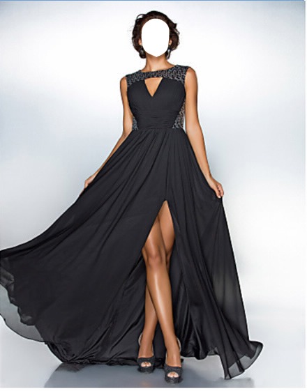 robe noir Photo frame effect
