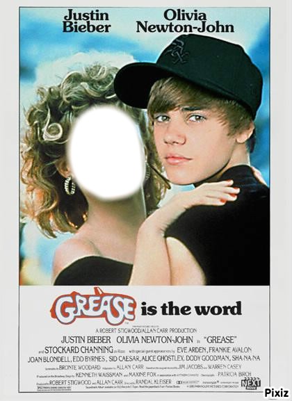 Grease Justin Bieber Fotomontaggio