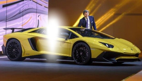 Lamborghini amarillo 2 Fotomontaža