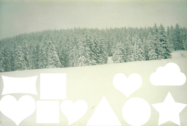 sapins dans la neige Фотомонтажа