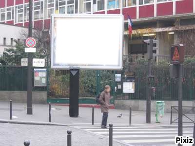 panneau rue Fotomontáž