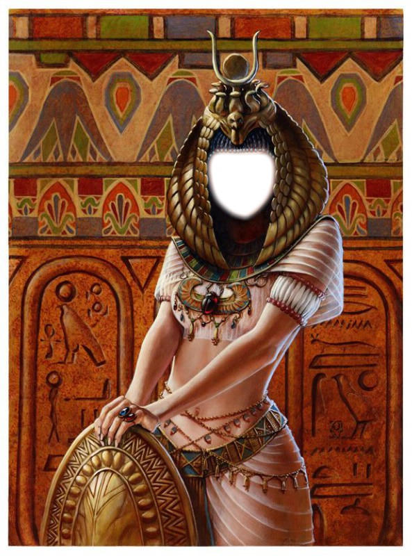 diosa egipcia. Fotomontage