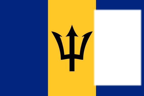 Barbados flag Photo frame effect