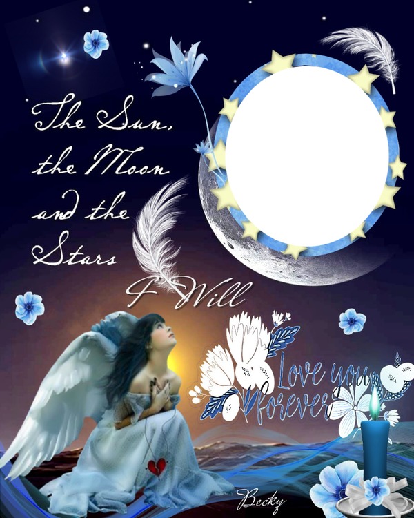 the sun the moon an the stars Montage photo