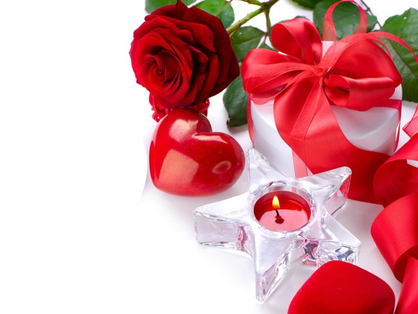 corazones y rosas rojas Photomontage